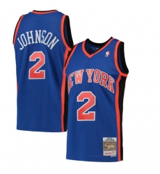 Men New York Knicks #2 Larry Johnson Mitchell Ness Hardwood Swingman Jersey