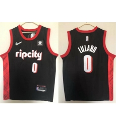 Men Nike Portland Trail Portland Blazers Damian Lillard #0 75th Anniversary NBA Stitched Jersey