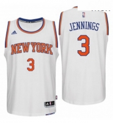 New York Knicks 3 Brandon Jennings 2016 Home White New Swingman Jersey 