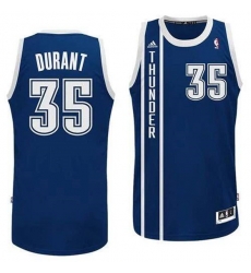 Men Oklahoma City Thunder 35 Kevin Durant Navy Swingman Stitched Basketball Jersey