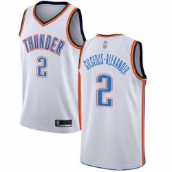 Thunder  2 Shai Gilgeous Alexander White Basketball Swingman Association Edition Jersey