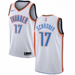 Womens Nike Oklahoma City Thunder 17 Dennis Schroder Swingman White NBA Jersey Association Edition 