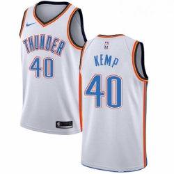 Womens Nike Oklahoma City Thunder 40 Shawn Kemp Swingman White Home NBA Jersey Association Edition