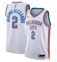 Youth Oklahoma City Thunder Shai Gilgeous-Alexander White Swingman Stitched Jersey