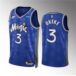 Men Orlando Magic 3 Chuma Okeke Blue 2023 24 Classic Edition Stitched Basketball Jersey