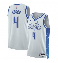 Men Orlando Magic 4 Jalen Suggs Silver 2025 26 City Edition Stitched Basketball Jersey