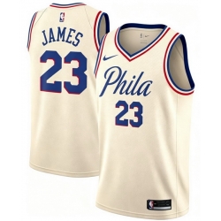 Men Philadelphia 76ers Lebron James #23 City Edition Ice Cream Color Stitched NBA Jersey