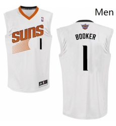 Mens Adidas Phoenix Suns 1 Devin Booker Swingman White Home NBA Jersey