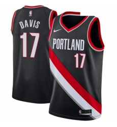 Youth Nike Portland Trail Blazers 17 Ed Davis Swingman Black Road NBA Jersey Icon Edition 