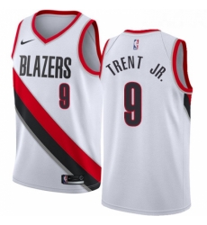 Youth Nike Portland Trail Blazers 9 Gary Trent Jr Swingman White NBA Jersey Association Edition 