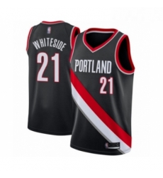 Youth Portland Trail Blazers 21 Hassan Whiteside Swingman Black Basketball Jersey Icon Edition 