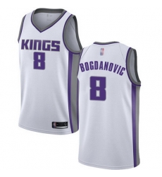 Kings  8 Bogdan Bogdanovic White Basketball Swingman Association Edition Jersey