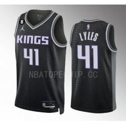 Men Nike Sacramento Kings Trey Lyles #41 Black Swingman Stitched NBA Jersey