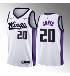 Men Sacramento Kings 20 Colby Jones White 2023 24 Association Edition Stitched Basketball Jersey