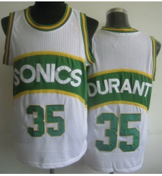 Seattle Supersonic 35 Kevin Durant White Hardwood Classics Revolution 30 NBA Jerseys