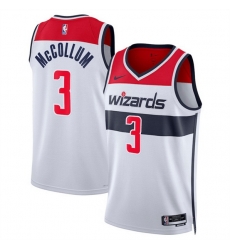Men Washington Wizards 3 CJ McCollum White Association Edition Stitched Basketball Jersey