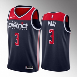 Men Washington Wizards 3 Chris Paul Navy Statement Edition Stitched Jersey