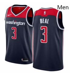 Mens Nike Washington Wizards 3 Bradley Beal Authentic Navy Blue NBA Jersey Statement Edition 