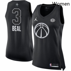 Womens Nike Jordan Washington Wizards 3 Bradley Beal Swingman Black 2018 All Star Game NBA Jersey 