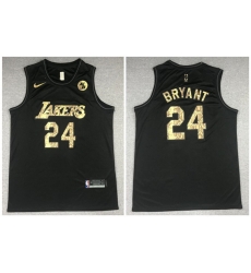 Lakers 24 Kobe Bryant Black Commemorative Swingman Jersey