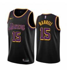 Men Los Angeles Lakers 15 Montrezl Harrell Black NBA Swingman 2020 21 Earned Edition Jerse