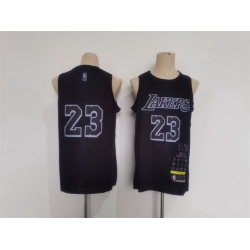 Men Los Angeles Lakers 23 LeBron James Black Stitched Basketball Jersey