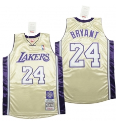 Men Los Angeles Lakers 24 Kobe Bryant Yellow 2008 09 Throwback Jerseys 1996 2016 u540D u4EBA u5802 u6B3E