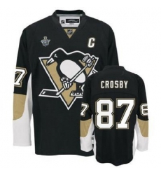 RBK Pittsburgh Penguins SIDNEY CROSBY STANLEY CUP #87 Hockey Jersey black