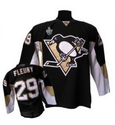 RBK hockey jerseys,Pittsburgh Penguins 29# M. Fleury STANLEY CUP Home black