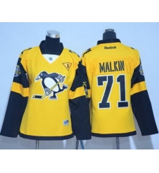 Penguins #71 Evgeni Malkin Gold 2017 Stadium Series Womens Stitched NHL Jersey