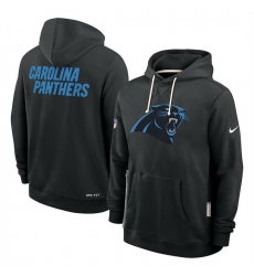 Men Carolina Panthers Black Sideline Standard Issue Initial Home Dri FIT Pullover Hoodie