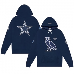 Men Dallas Cowboys Navy OVO Scarlet Icon Team Pullover Hoodie