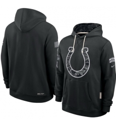 Men Indianapolis Colts Black 2026 Salute to Service Sideline Dri FIT Pullover Hoodie