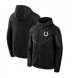 Men Indianapolis Colts Black Tech Fleece Full Zip Windrunner Hoodie