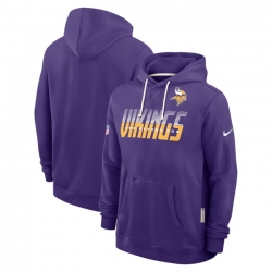 Men Minnesota Vikings Purple Sideline Standard Issue Top Prospect Dri FIT Hoodie