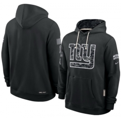 Men New York Giants Black 2026 Salute to Service Sideline Dri FIT Pullover Hoodie
