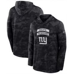 Men New York Giants Black 2026 Salute to Service Sideline Lightweight Hoodie Dri FIT Long Sleeve Top