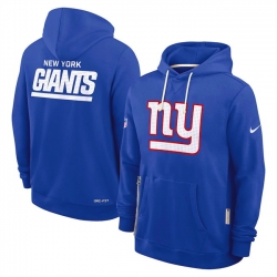 Men New York Giants Royal Sideline Standard Issue Initial Home Dri FIT Pullover Hoodie