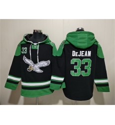 Men Philadelphia Eagles 33 Cooper DeJean Black Ageless Must Have Lace Up Pullover Hoodie