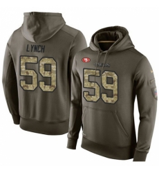 NFL Nike San Francisco 49ers 59 Aaron Lynch Green Salute To Service Mens Pullover Hoodie