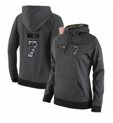 NFL Womens Nike Seattle Seahawks 7 Blair Walsh Stitched Black Anthracite Salute to Service Player Performance Hoodie