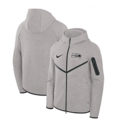 Men Seattle Seahawks Gray Tech Fleece Full Zip Windrunner Hoodie Men Seattle Seahawks Gray Tech Fleece Full Zip Windrunner Hoodie