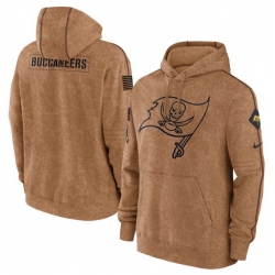 Men Tampa Bay Buccaneers 2023 Brown Salute To Service Pullover Hoodie