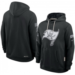 Men Tampa Bay Buccaneers Black 2026 Salute to Service Sideline Dri FIT Pullover Hoodie