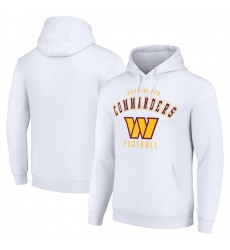 Men Washington Commanders White Pullover Hoodie