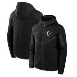 Men Atlanta Falcons Black Tech Fleece Full Zip Windrunner Hoodie