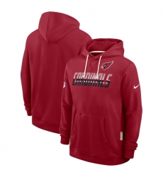 Men Arizona Cardinals Cardinal Sideline Standard Issue Top Prospect Dri FIT Hoodie