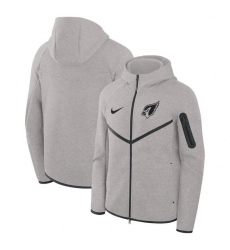 Men Arizona Cardinals Grey Tech Fleece Windrunner Full Zip Hoodie