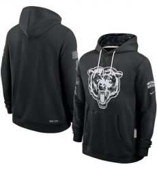Men Chicago Bears Black 2026 Salute to Service Sideline Dri FIT Pullover Hoodie