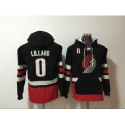 Men's Portland Trail Blazers #0 Damian Lillard Black Stitched Hoody